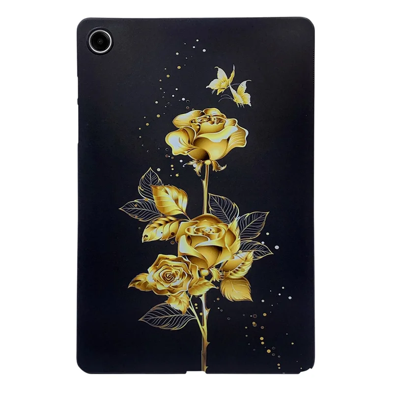 Funda de TPU para Samsung Galaxy Tab A11+ con impresión de patrón, funda protectora delgada para tableta - Mariposa dorada Rosa