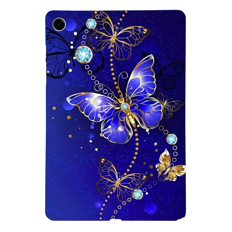 For Samsung Galaxy Tab A11+ TPU Case Pattern Printing Slim Tablet Protective Cover - Blue Butterfly