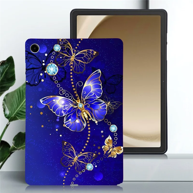For Samsung Galaxy Tab A11+ TPU Case Pattern Printing Slim Tablet Protective Cover - Blue Butterfly
