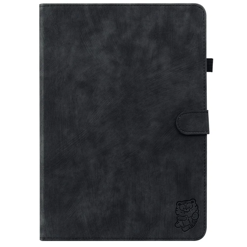 Cover per Samsung Galaxy Tab A11+ con Impronta di Tigre Antigraffio in Pelle PU - Nero