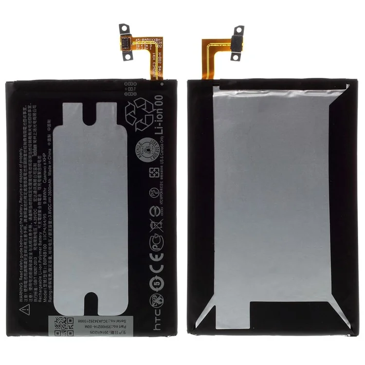 Pour HTC One M8 3,80v 2600mAh Li-ion Polymer Battery Pile Remplacement (sans Logo)