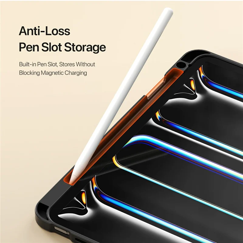 DUX DUCIS Vers Series For iPad Pro 11 (2025) / 11 (2024) Tablet Case Multi-function Folding Stand Leather Cover - Black