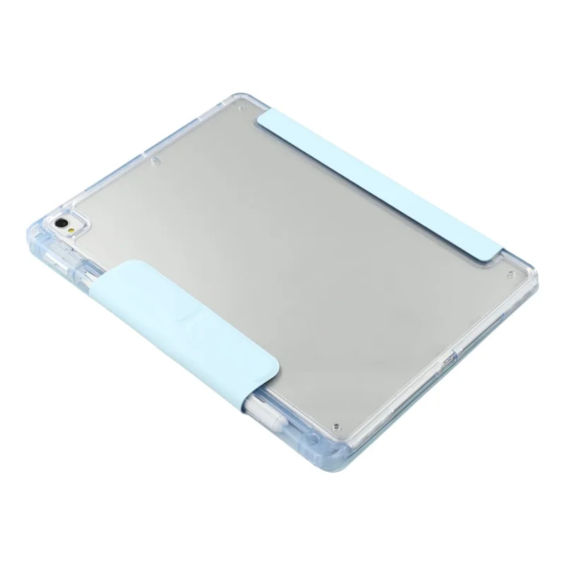 Custodia con supporto per iPad 10.2 (2021) / (2020) / (2019) / iPad Air 10.5 pollici (2019) / Pro 10.5 pollici (2017) Copertura in pelle PU acrilica trasparente per tablet - Baby Blue