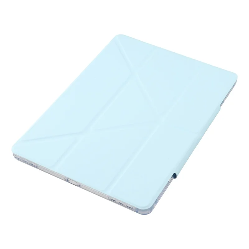 Custodia con supporto per iPad 10.2 (2021) / (2020) / (2019) / iPad Air 10.5 pollici (2019) / Pro 10.5 pollici (2017) Copertura in pelle PU acrilica trasparente per tablet - Baby Blue