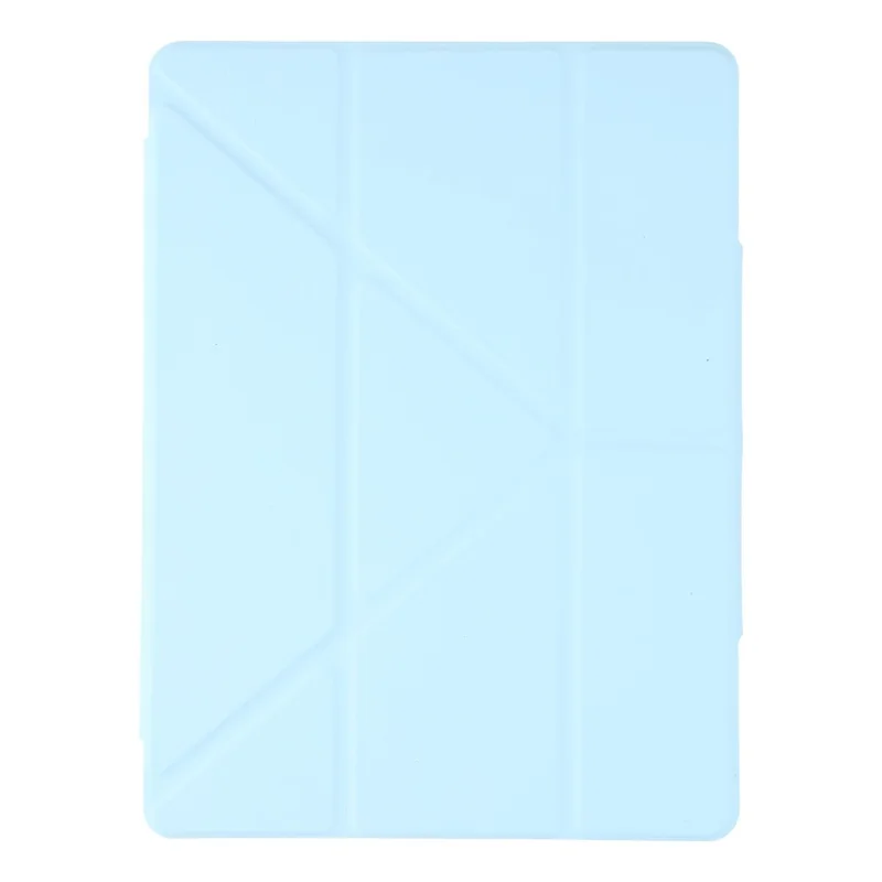 Custodia con supporto per iPad 10.2 (2021) / (2020) / (2019) / iPad Air 10.5 pollici (2019) / Pro 10.5 pollici (2017) Copertura in pelle PU acrilica trasparente per tablet - Baby Blue