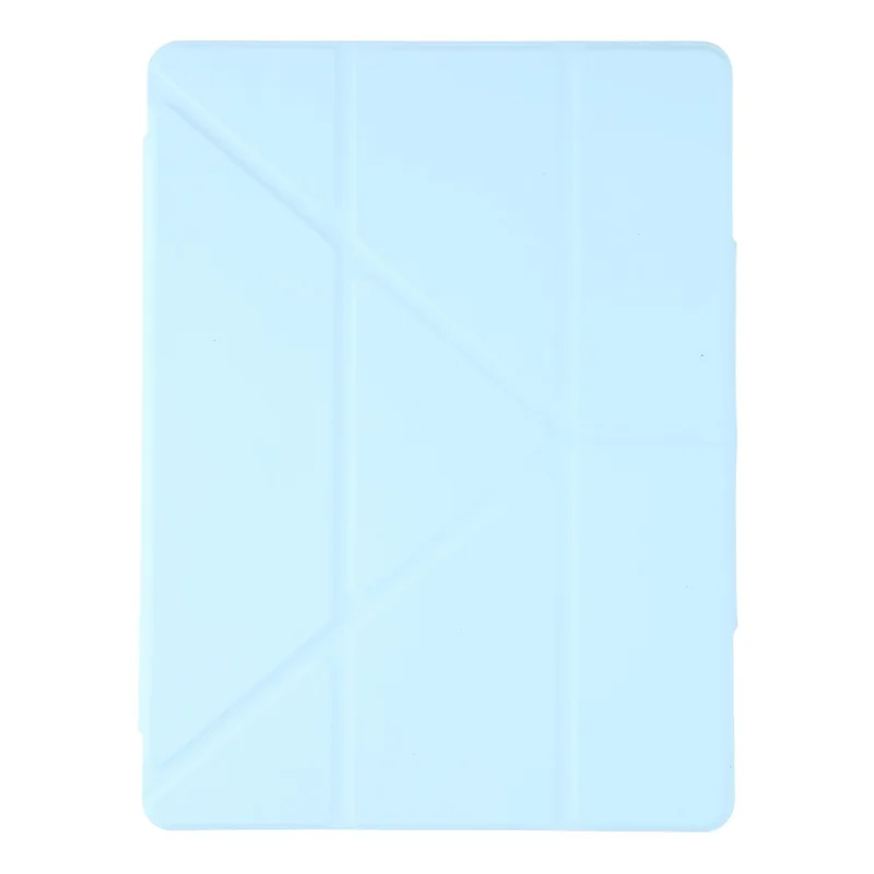 Чехол-подставка для iPad Air 11 (2024) / Air (2022) / (2020) / iPad Pro 11 (2021) / (2020) / (2018) из искусственной кожи с прозрачной акриловой крышкой - нежно-голубой