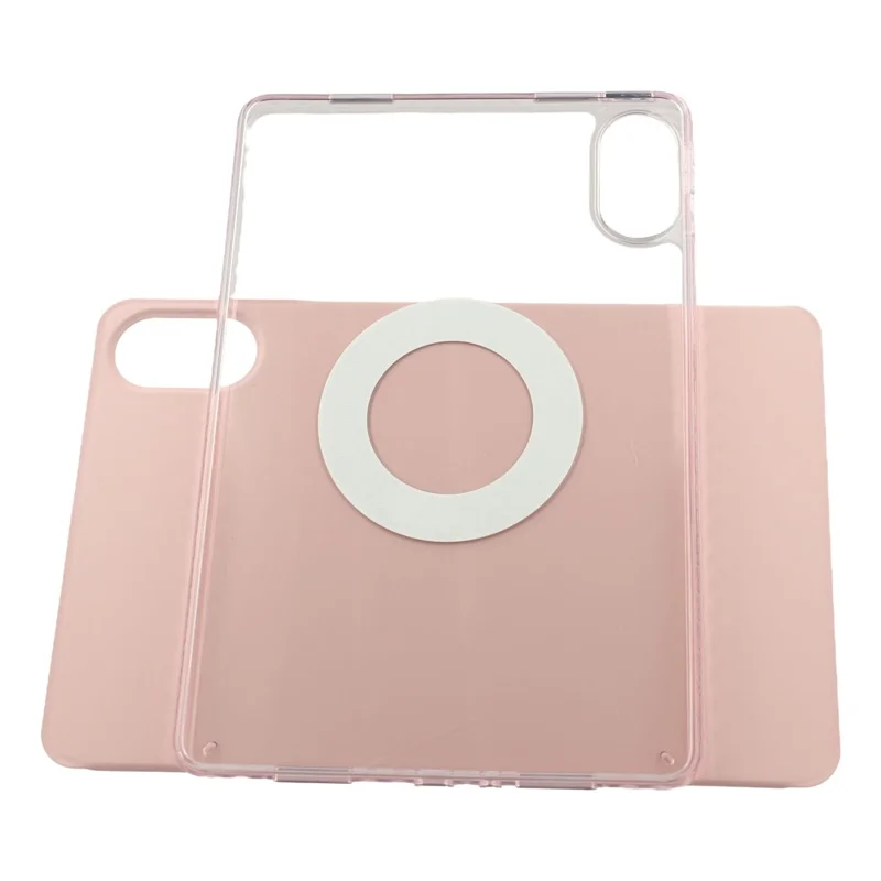 For Xiaomi Redmi Pad 2 Case Folding Stand Magnetic Leather Tablet Cover - Pink