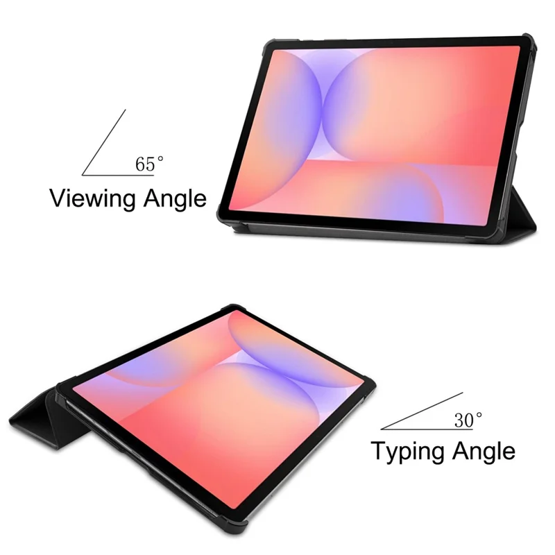 Чехол для Samsung Galaxy Tab S10 Lite, противоударный, кожаный, подставка, черный