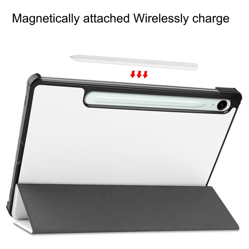 For Samsung Galaxy Tab S10 Lite Case Anti-Drop Leather Stand Tablet Cover - White