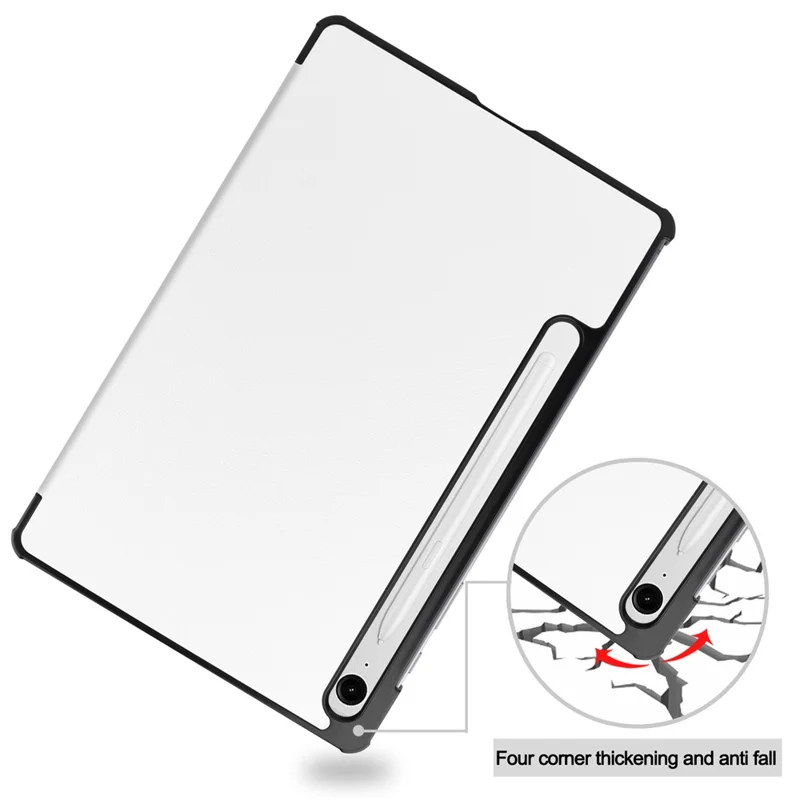 For Samsung Galaxy Tab S10 Lite Case Anti-Drop Leather Stand Tablet Cover - White