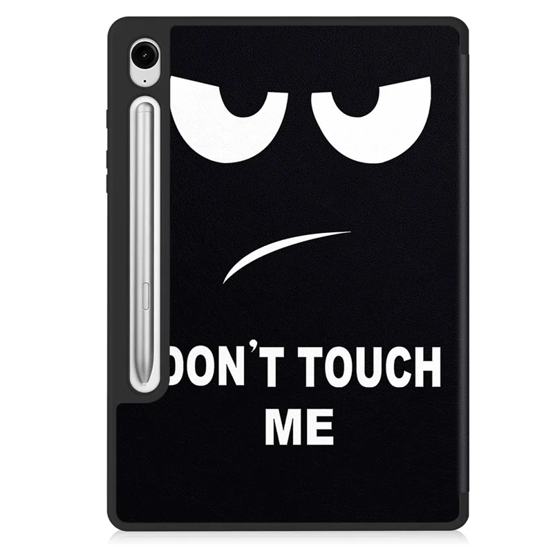 Para Samsung Galaxy Tab S10 Lite Tablet Case Padrão de Impressão Tri-Fold Stand Couro + Capa TPU com Suporte para Caneta - Não Me Toque