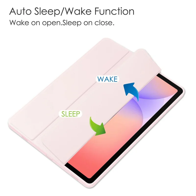 For Samsung Galaxy Tab S10 Lite Case Clear Acrylic Leather Tablet Cover Support Auto Sleep  /  Wake - Pink