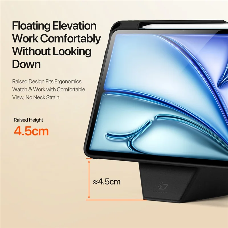 Étui pour tablette DUX DUCIS Vers Series pour iPad Air 11 (2025) / (2024) / iPad Air (2022) / (2020) / iPad Pro 11 (2022) / (2021) / (2020) - Couverture en cuir avec support - Noir