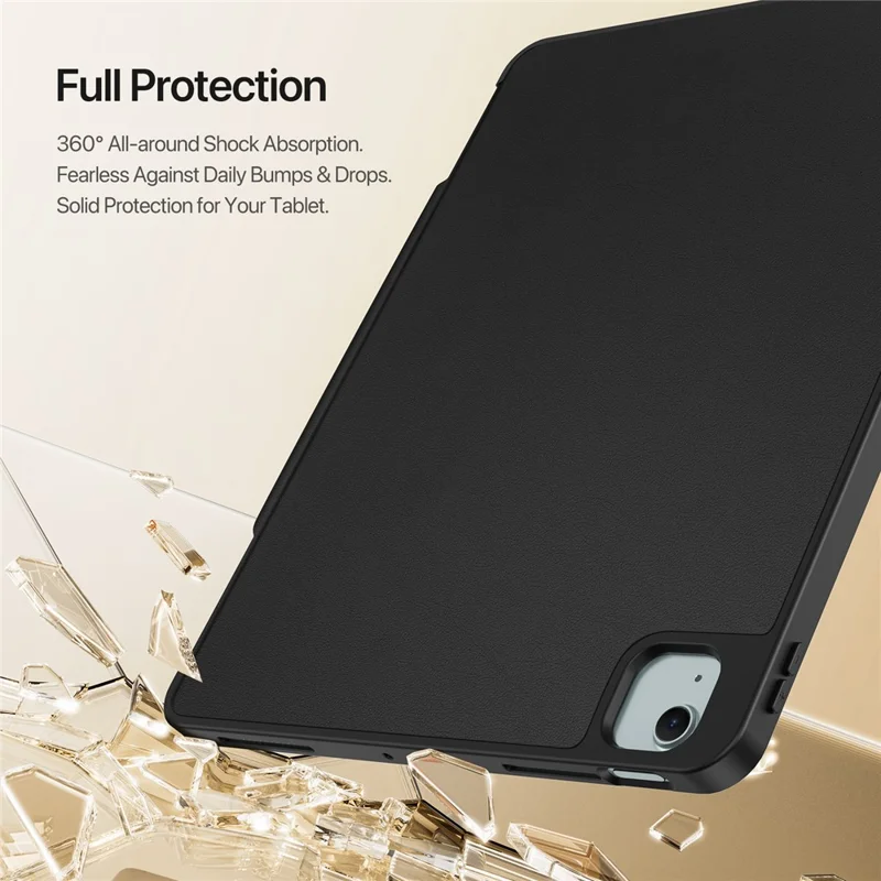 DUX DUCIS Vers Series Tablet Case for iPad Air 13 (2025) / (2024) / iPad Pro 12.9 (2022) / (2021) / (2020) / (2018) Stand Leather Cover - Black