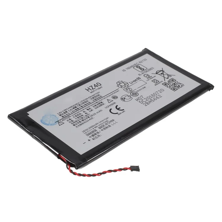 Pour Motorola Moto Z2 Play 3.80V 2820mAh Batterie Li-ion de Remplacement Pièce (Encoder: HZ40) (sans Logo)