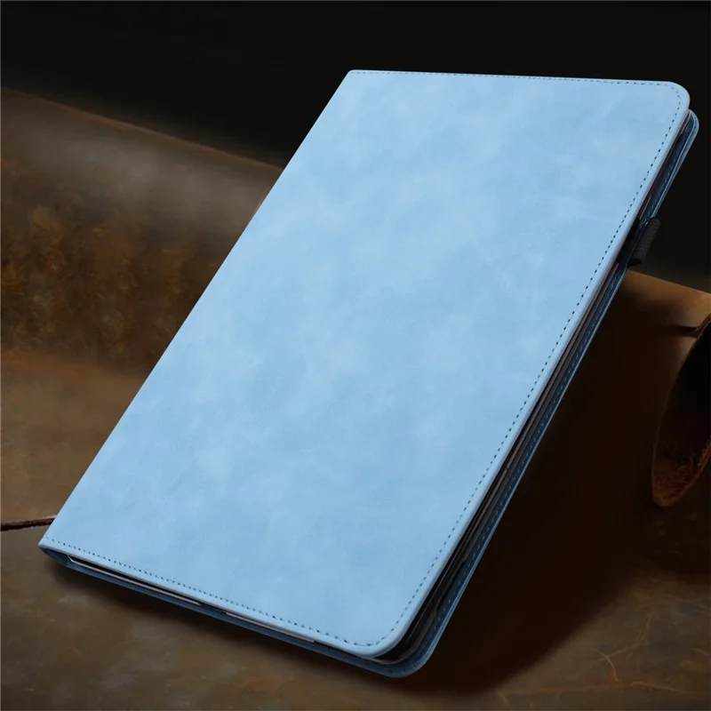 Pour Samsung Galaxy Tab A11 / A9 Étui Rotation Support Couleur Unie Cuir PU Couverture de Tablette - Bleu Ciel