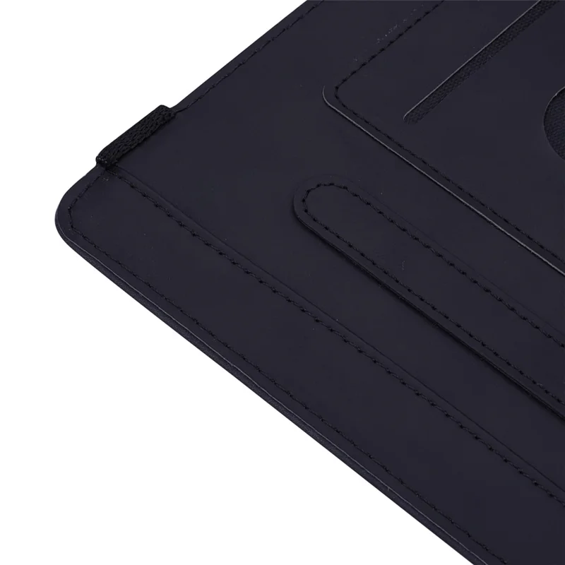 Étui pour tablette pour Samsung Galaxy Tab S11 Ultra / S10 Ultra / S9 Ultra / S8 Ultra Fentes pour cartes Housse en cuir Motif floral - Noir