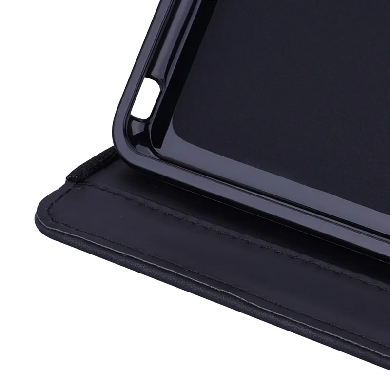 Étui pour tablette pour Samsung Galaxy Tab S11 Ultra / S10 Ultra / S9 Ultra / S8 Ultra Fentes pour cartes Housse en cuir Motif floral - Noir