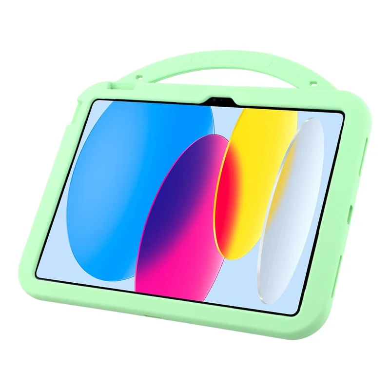 For iPad (2025) / iPad 10.9 (2022) Silicone Case Rotating Kickstand Hand Grip Cute Tablet Cover