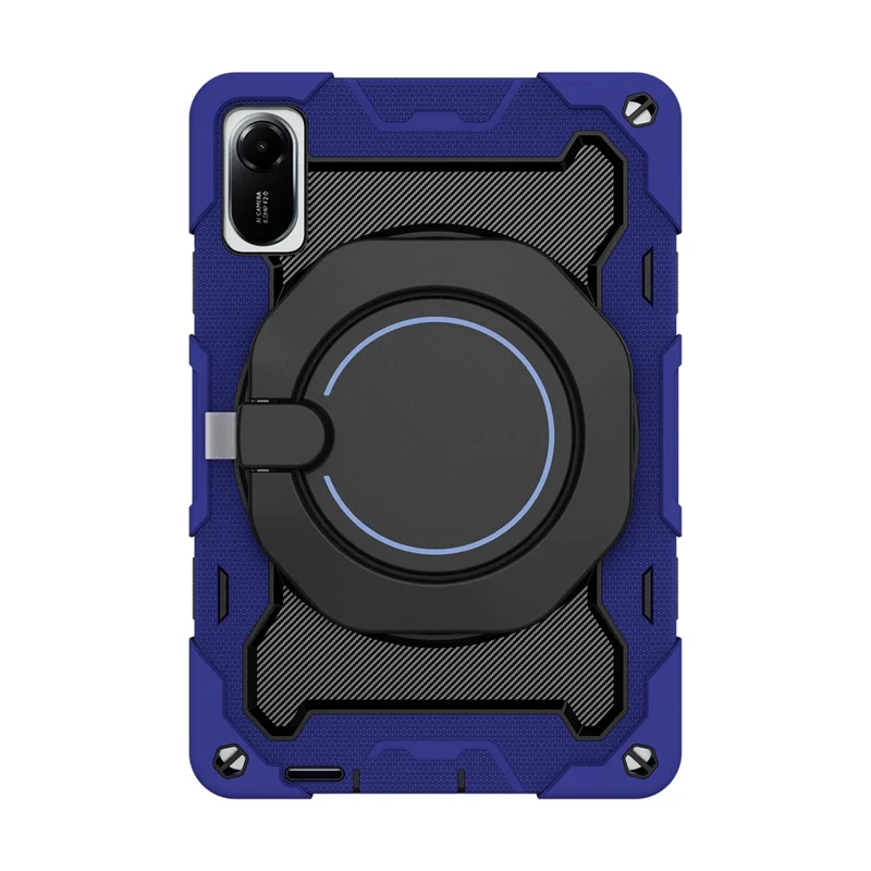 For Xiaomi Redmi Pad 2 11 Case with Kickstand PC + Silicone Shockproof Rugged Tablet Cover - Navy Blue