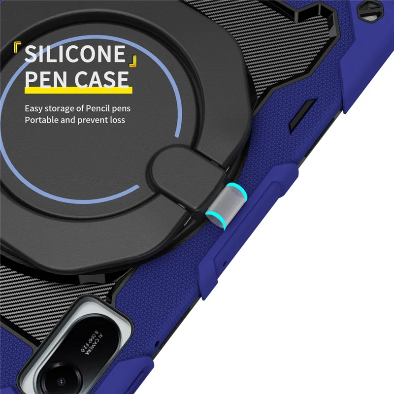 For Xiaomi Redmi Pad 2 11 Case with Kickstand PC + Silicone Shockproof Rugged Tablet Cover - Navy Blue