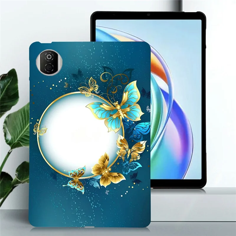 For Honor Pad X7 TPU Case Pattern Printing Slim Tablet Protective Cover - Butterfly Wreath