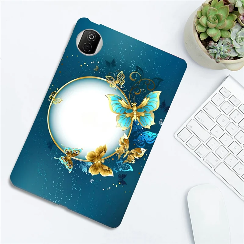 For Honor Pad X7 TPU Case Pattern Printing Slim Tablet Protective Cover - Butterfly Wreath