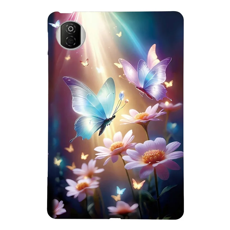 For Honor Pad X7 Case Pattern Printing Slim Soft TPU Tablet Cover - Butterfly Floral