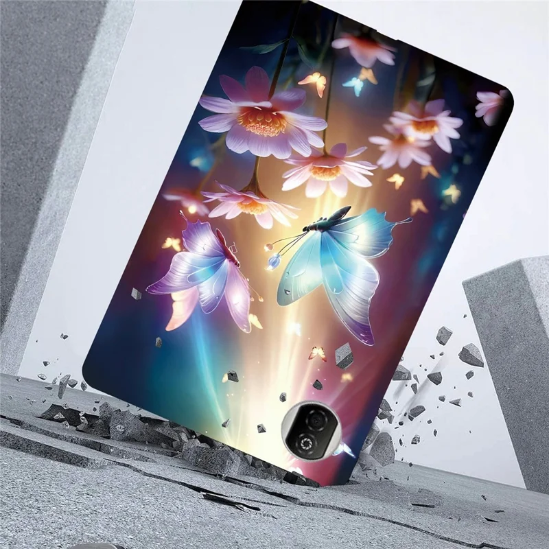 For Honor Pad X7 Case Pattern Printing Slim Soft TPU Tablet Cover - Butterfly Floral