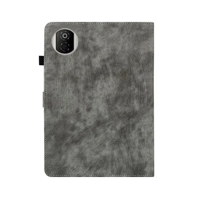 For Honor Pad X7 Case Tiger Imprint Anti-Scratch PU Leather Tablet Cover - Grey