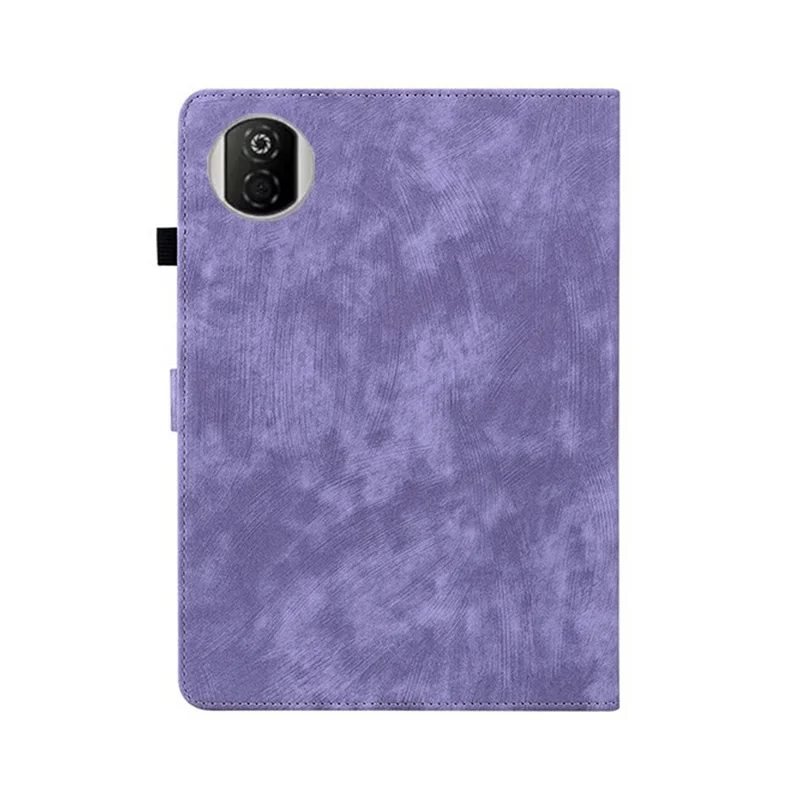 For Honor Pad X7 Case Tiger Imprint Anti-Scratch PU Leather Tablet Cover - Purple