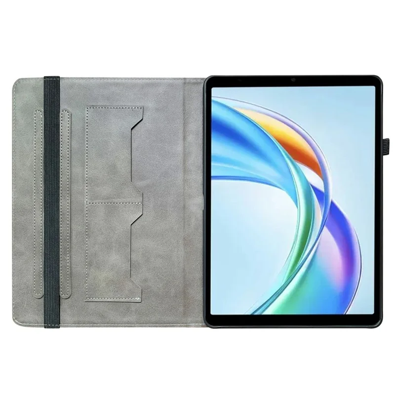 For Honor Pad X7 Leather Case Pattern Printed Stand Tablet Cover with Card Slots - Plum Blossom