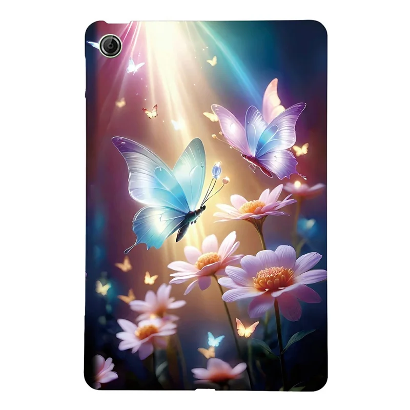 For Lenovo Tab K9 Case Pattern Printing Slim Soft TPU Tablet Cover - Butterfly Floral