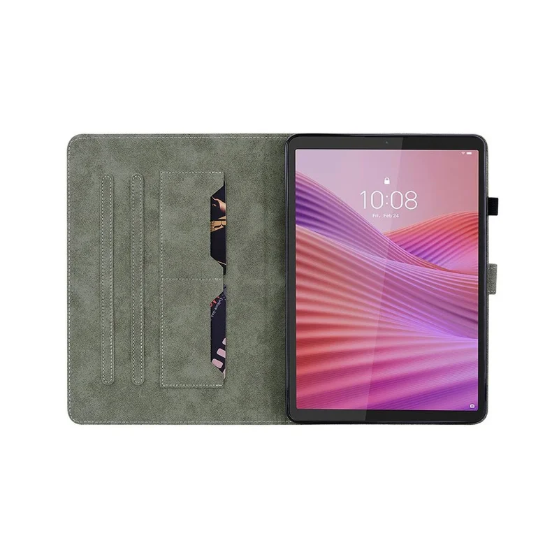 For Lenovo Tab K9 Case Tiger Imprint Anti-Scratch PU Leather Tablet Cover - Purple