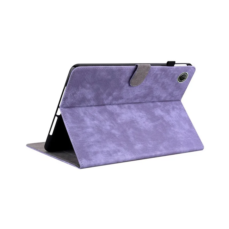 For Lenovo Tab K9 Case Tiger Imprint Anti-Scratch PU Leather Tablet Cover - Purple