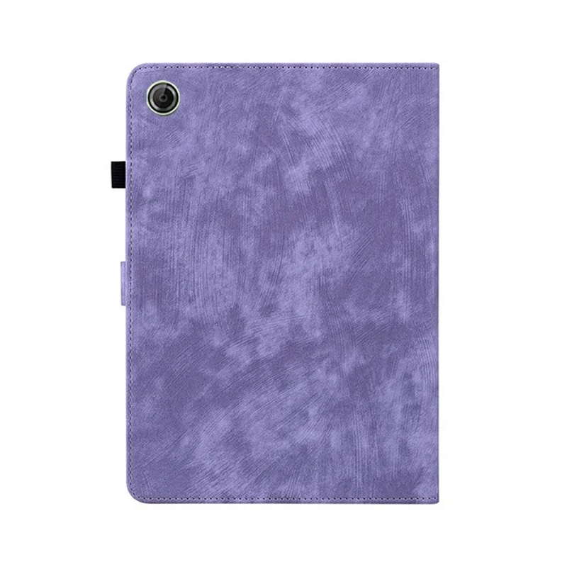 For Lenovo Tab K9 Case Tiger Imprint Anti-Scratch PU Leather Tablet Cover - Purple