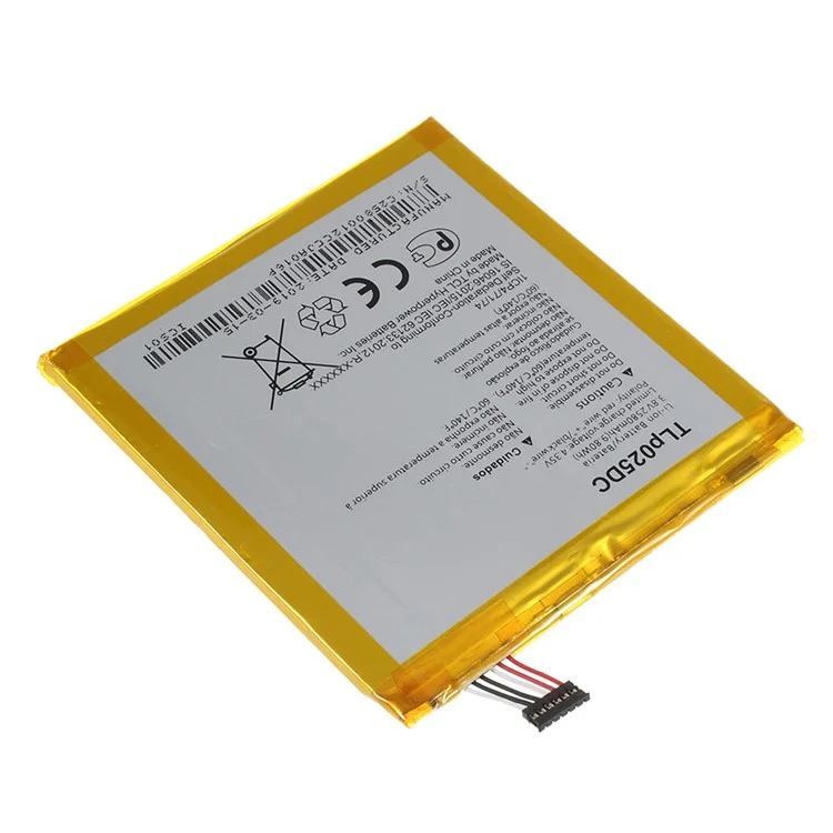 For Alcatel Pixi 4 (6) 4G OT 3.80V 2580mAh Li-ion Polymer Battery Part (Encode: TLP025DC) (without Logo)
