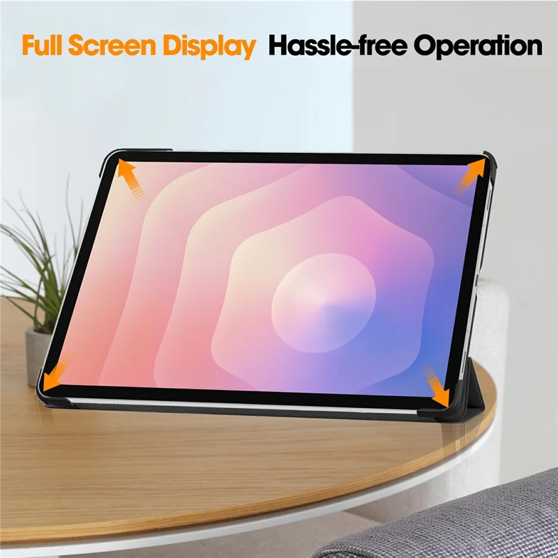 Til Samsung Galaxy Tab S11 Task Anti-drop Læder Ståtabletdekning - Sort