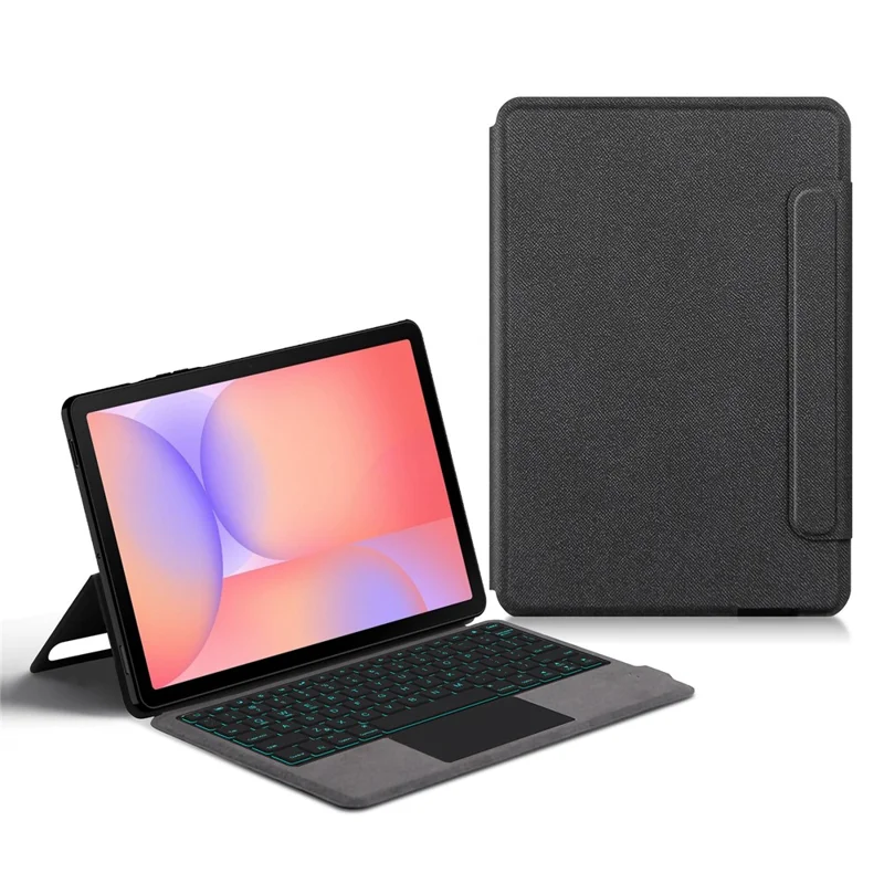 For Samsung Galaxy Tab S10 Lite Leather Case + Touchpad Bluetooth-Compatible Keyboard with Backlit