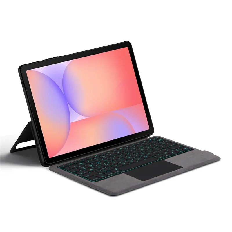 For Samsung Galaxy Tab S10 Lite Leather Case + Touchpad Bluetooth-Compatible Keyboard with Backlit