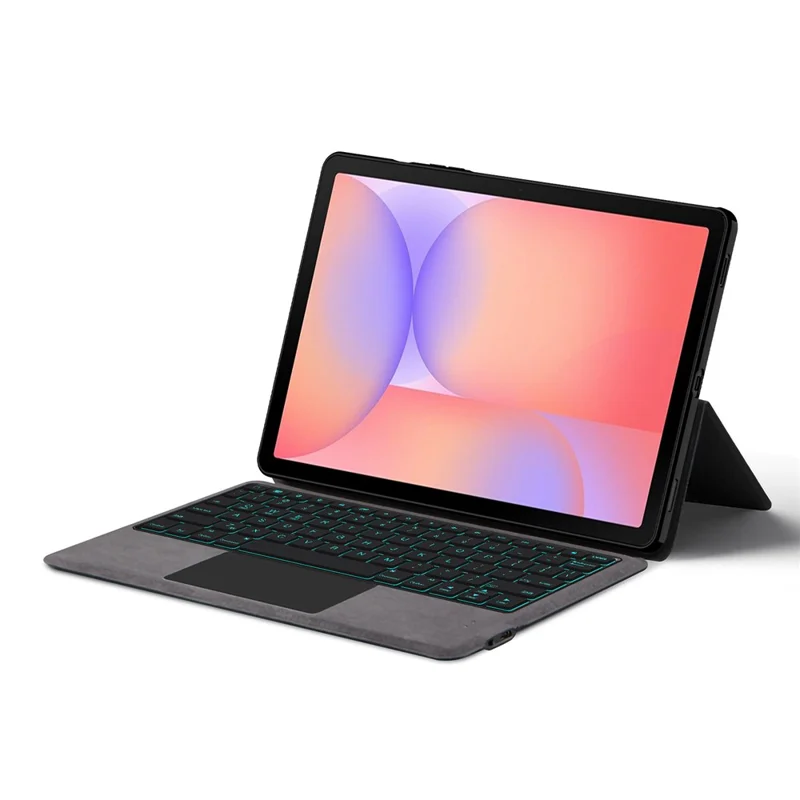 For Samsung Galaxy Tab S10 Lite Leather Case + Touchpad Bluetooth-Compatible Keyboard with Backlit