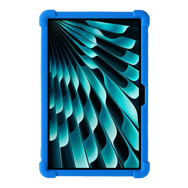 For Doogee T40 Pro Case Adjustable Kickstand Silicone Tablet Protective Cover - Dark Blue