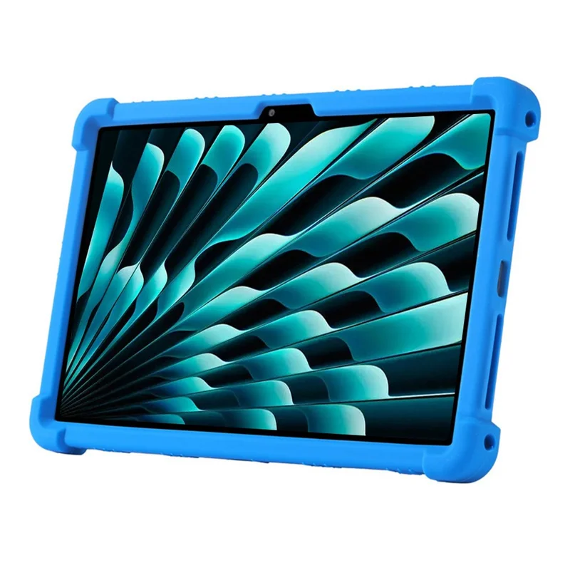 For Doogee T40 Pro Case Adjustable Kickstand Silicone Tablet Protective Cover - Dark Blue