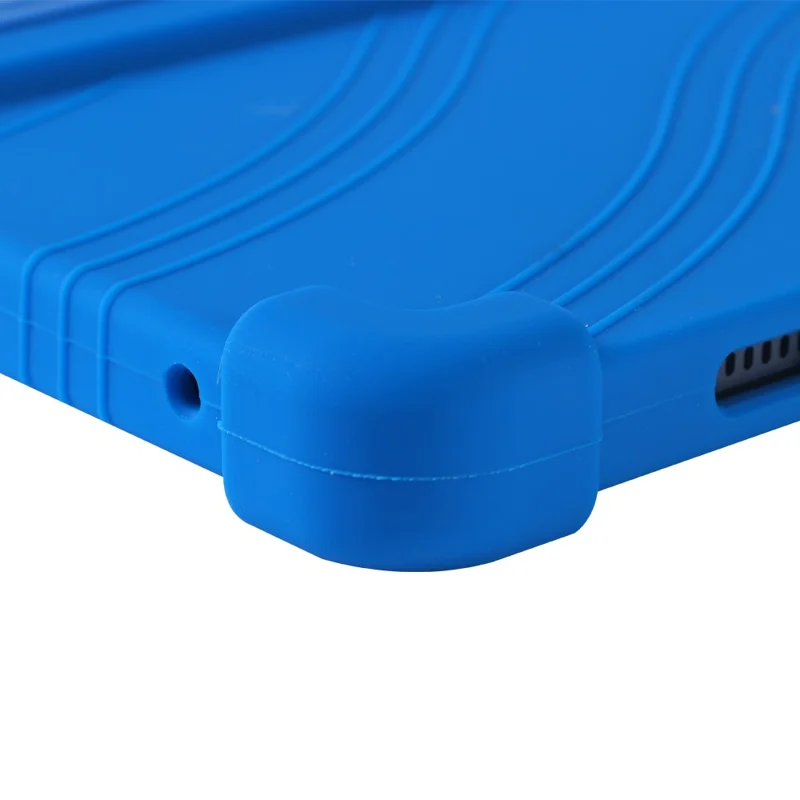 For Doogee T40 Pro Case Adjustable Kickstand Silicone Tablet Protective Cover - Dark Blue