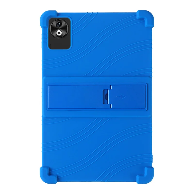 For Doogee T40 Pro Case Adjustable Kickstand Silicone Tablet Protective Cover - Dark Blue