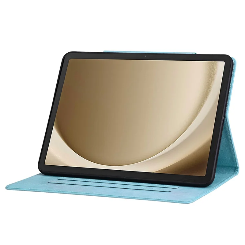 For Samsung Galaxy Tab A11 X133 X130 / Tab A9 Case Cat Buckle Closure Leather Protective Stand Cover - Baby Blue