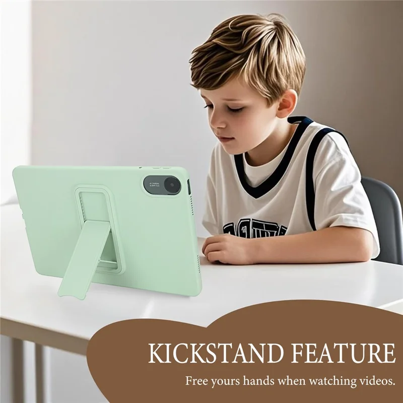 For Xiaomi Redmi Pad 2 Case TPU + PC Skin-Friendly Kickstand Tablet Cover - Mint Green