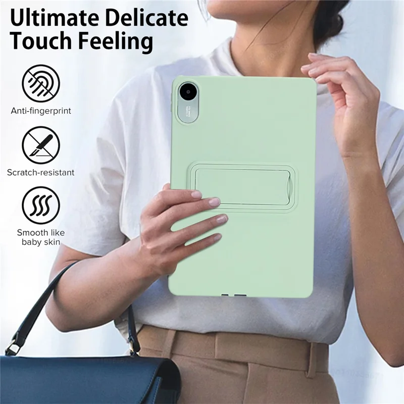 For Xiaomi Redmi Pad 2 Case TPU + PC Skin-Friendly Kickstand Tablet Cover - Mint Green