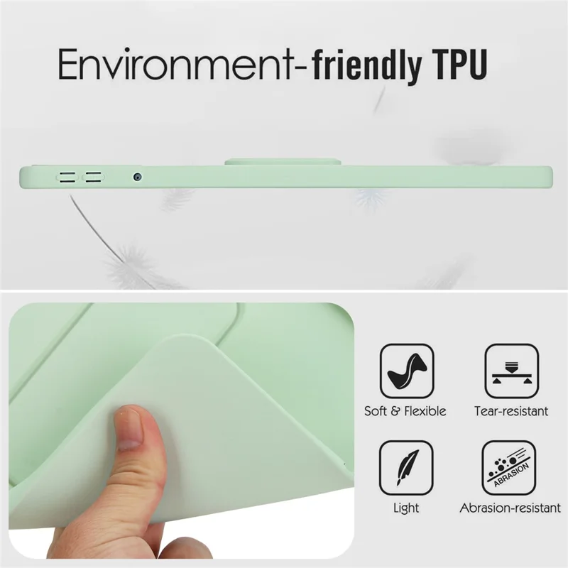 For Xiaomi Redmi Pad 2 Case TPU + PC Skin-Friendly Kickstand Tablet Cover - Mint Green