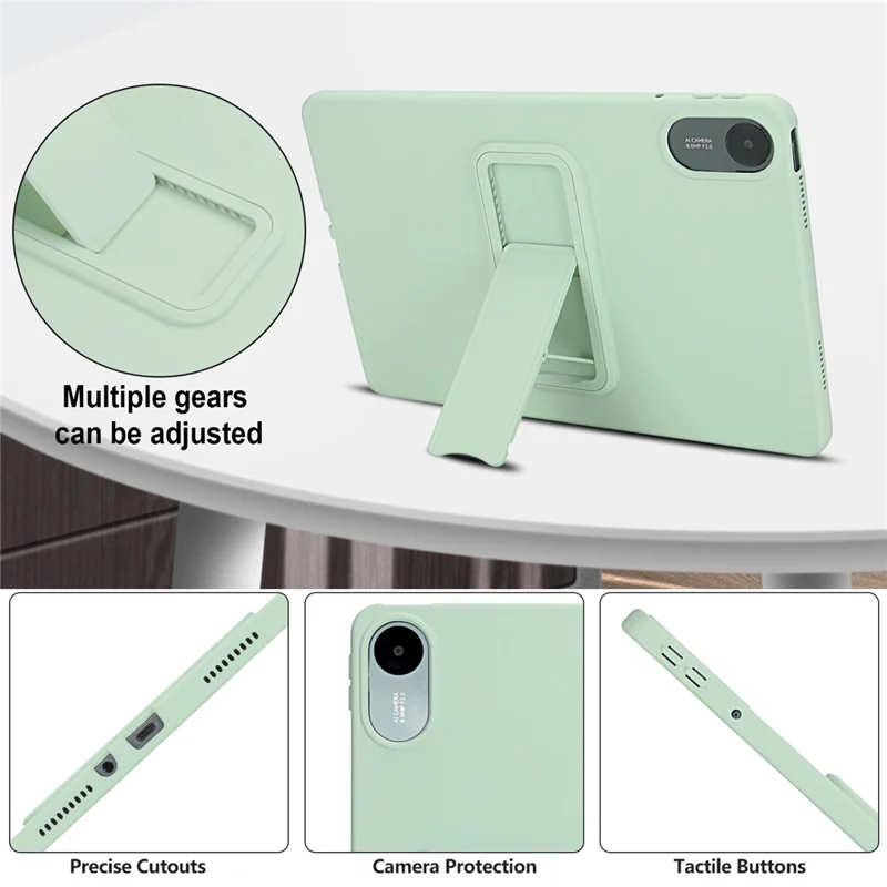 For Xiaomi Redmi Pad 2 Case TPU + PC Skin-Friendly Kickstand Tablet Cover - Mint Green